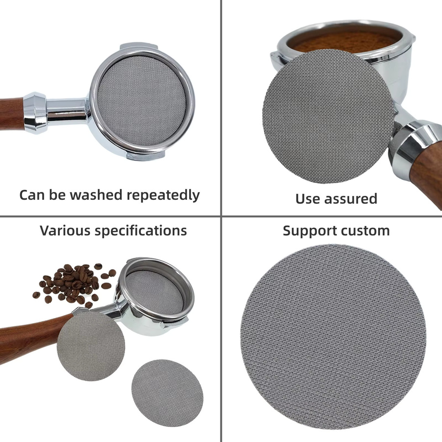 Wiederverwendbares Puck-Sieb von TIME OWNER für Espressomaschinen, silbernes Mesh-Sieb mit feiner Maschenstruktur, Durchmesser: 5,8 cm - Bild 3