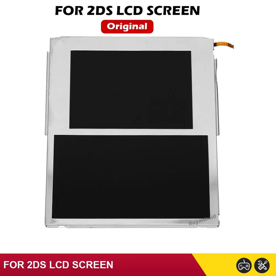 Nintendo 2DS Ersatz-LCD-Bildschirm Set mit Ober- und Unterdisplay in Schwarz - Bild 2
