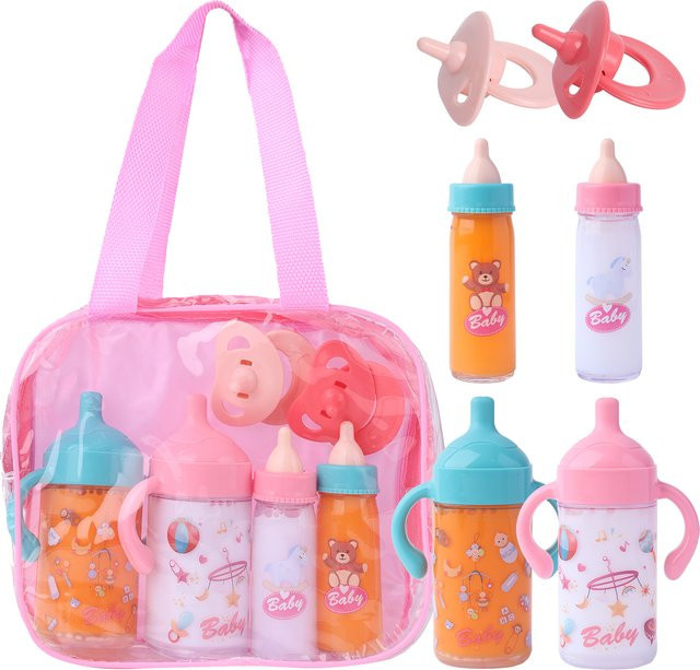 DOLL MEET Babypuppen-Flaschen-Set, 6-teiliges Babypflege-Spielzeug - Bild 1