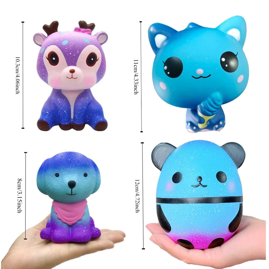 CHUTAI Squishy Blue Dream Sternenhimmel Einhorn Hund Panda, Spielzeugset - Bild 2