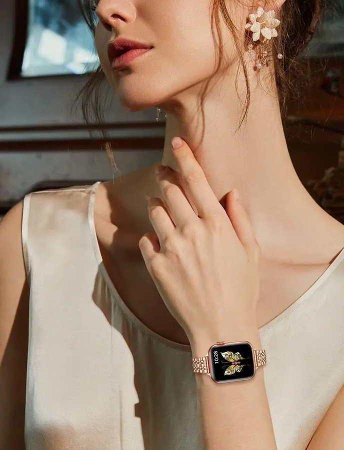 CAOWTAN Uhrenarmband Edelstahl, Damen, für Apple Watch - Bild 3