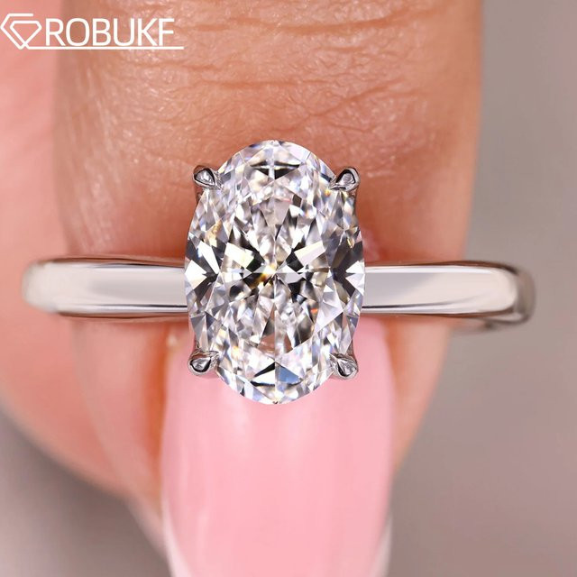 ROBUKF Ring, 925 Silber, Moissanit, Damen - Bild 1