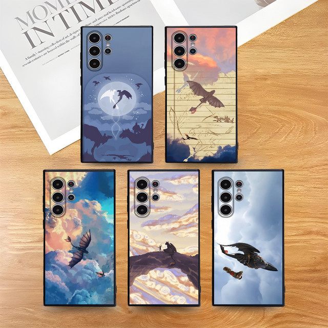 How To T-Train Your D-Dragons Handyhülle für Samsung Galaxy S21 S22 S23 S24 S25 FE Plus Ultra in Blau aus weichem TPU - Bild 1