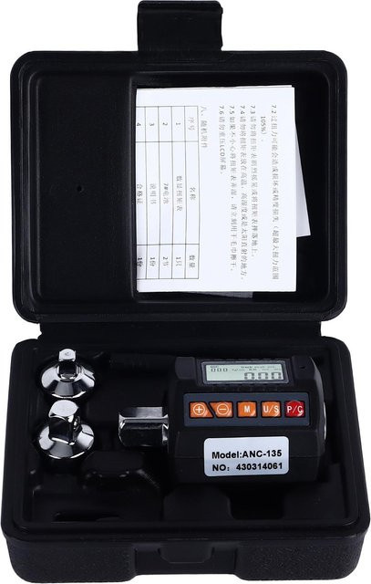 Digitaler Drehmomentschlüssel Sonoff mit 1/2 Zoll Adapter, Messgerät für Automobil und Heimwerker, Schwarz, bis 135 Nm - Bild 1