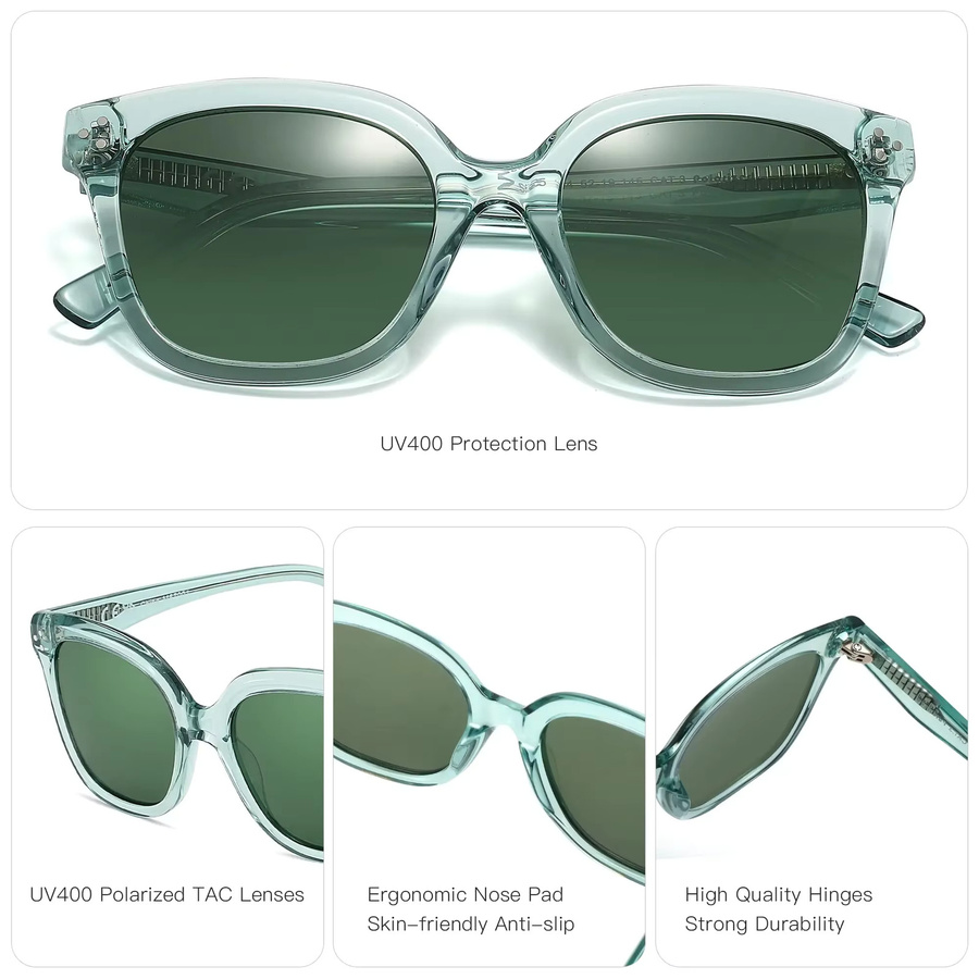 BLUEMOKY Sonnenbrille, quadratisch, Vollrand, Acetat, Damen - Bild 3