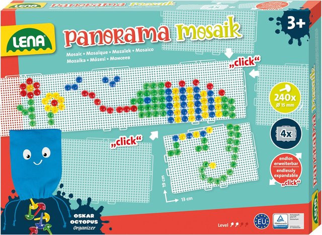 LENA Mosaik Set Panorama XL, Bunt / Mehrfarbig, ab 3 Jahre - Bild 1