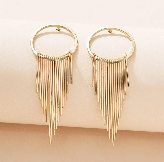 Ohrstecker Messing, Gold, Damen - Bild 1