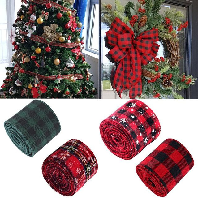 Cyuan Hanfband-Imitation in Rot für Weihnachtsbaum, Kranz und Girlanden, 6 m Rolle - Bild 1