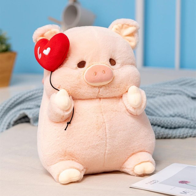 Yiran Health & Beauty Kawaii Engel Schwein Plüschtier, 20-30cm, Rosa / Pink - Bild 1
