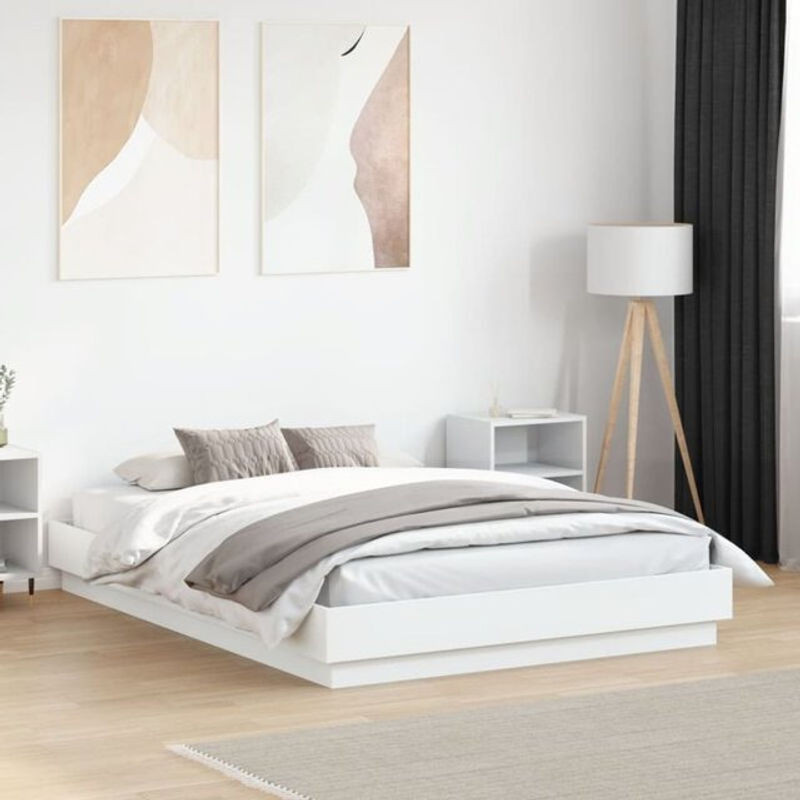 Vidaxl826053 Einzelbett Bettgestell aus Holzwerkstoff in Weiß B: 120 cm, L: 190 cm - Bild 1