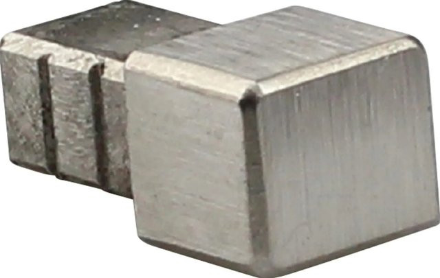 Arcansas Ecke Quadrat-Abschlussprofil aus Edelstahl gebürstet in Silber, 2 Stück, Breite: 1,25 cm - Bild 1
