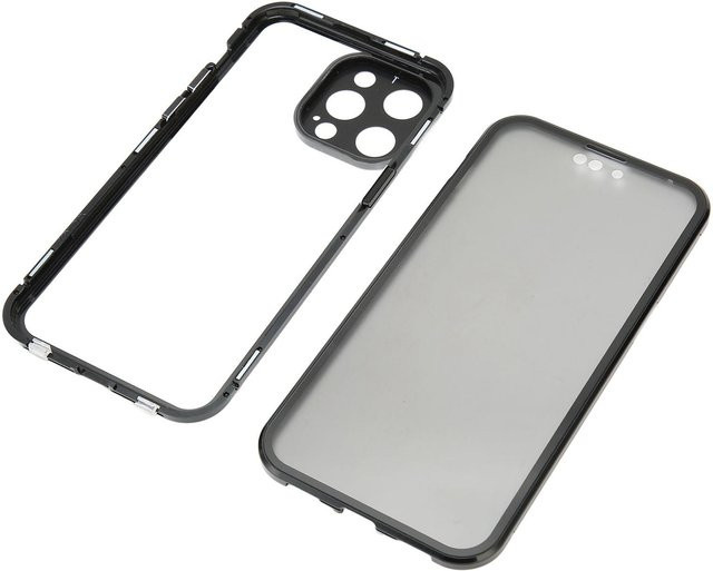 Magnetische Superdünne Handyhülle aus doppelseitigem Glas für Apple iPhone 14 Pro Max, MagSafe kompatibel, Farbe: White - Bild 1
