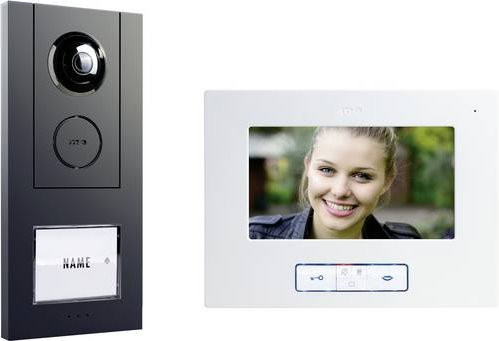 m-e modern-electronics VISTUS VD ALU-6710 A Video-Türsprechanlage kabelgebunden in Anthrazit und Silber aus Aluminium - Bild 1