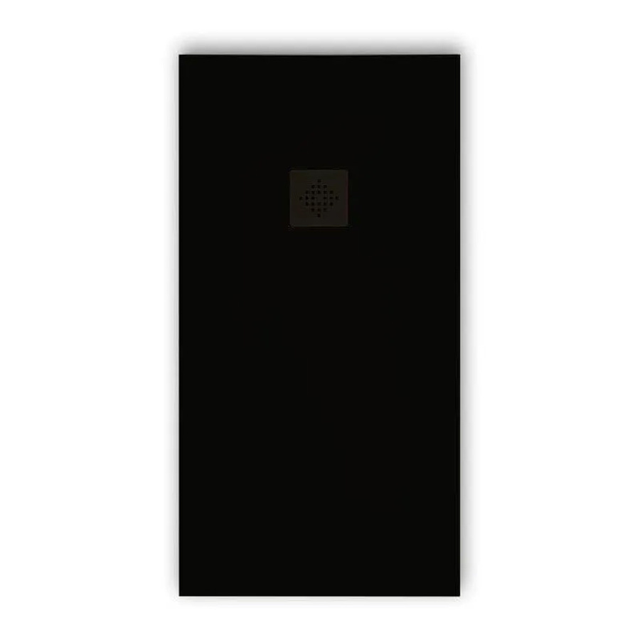 Mirlo Duschwanne Pure Extra Flach aus Mineralguss Schwarz B/T: 70 x 80 cm - Bild 2