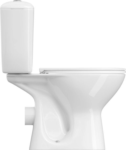 baliv Stand-WC-Set WC-7695 Weiß mit WC-Sitz aus Keramik inklusive Washdown-Funktion, H x B x T: 75,0 x 37,5 x 64,5 cm - Bild 1