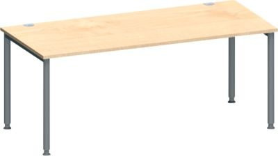 Schäfer Shop Genius Schreibtisch MODENA FLEX mit 4-Fuß-Rundrohr, Ahorn/Anthrazit, B: 180 cm, T: 80 cm - Bild 1
