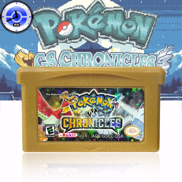 Pokemon GS Chronicles Rom Hack für GBA mit Echtzeituhr RTC Flash Cart in der USA-Version - Bild 1