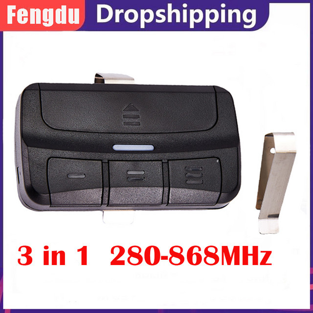3 in 1 Multifrequenz Garagentor Fernbedienung Duplikator für Auto und Türöffner, 280 MHz-868 MHz, Schwarz - Bild 1