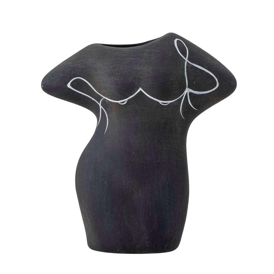 Bloomingville Vase Lulu aus Terrakotta in Schwarz, Höhe: 16 cm - Bild 1