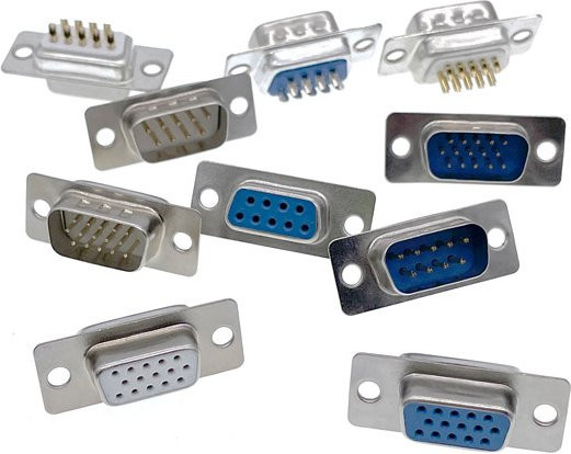 CNMAWAY 100 Stück DB9 Steckverbinder Set mit D-Sub Anschlussbuchsen Männlich und Weiblich in Silber - Bild 1