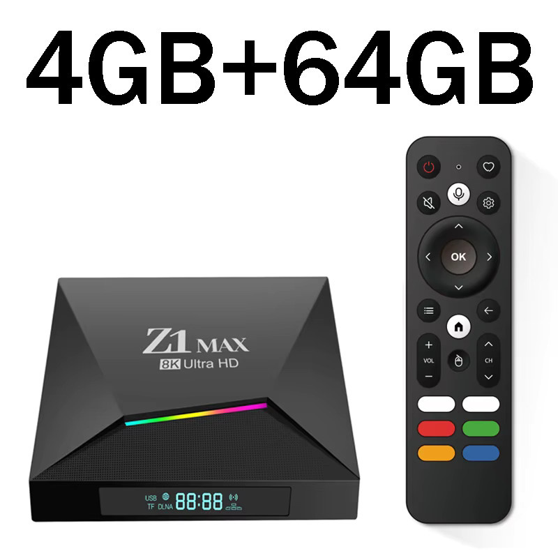 CLIBABIQBOX Z1 Max TV-Box Android 15 Media Streamer mit Allwinner H618 Quad-Core, 4G, 5G Dual-WLAN, Bluetooth 5.0, HD 8K 4K Unterstützung, Schwarz - Bild 6