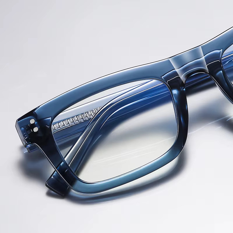 GSjiaxin Myopie-Brille, quadratisch, Vollrand, Kunststoff, transparent grau - Bild 3