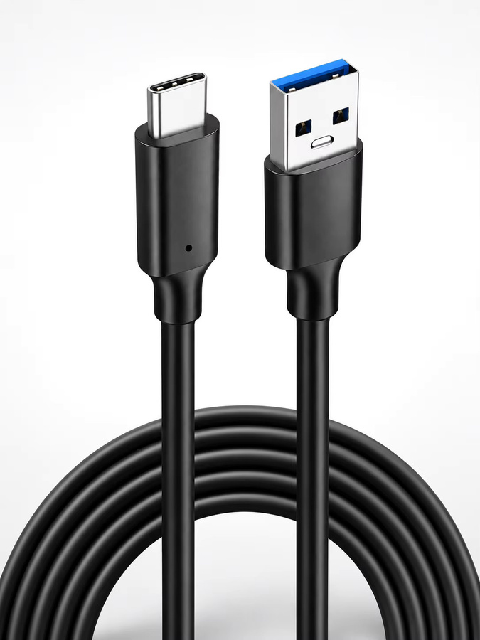 USB 3.2 zu USB-C Kabel Schwarz mit 10Gbps Datenübertragung und 60W Schnellladung für Handy, Laptop und SSD - Bild 6