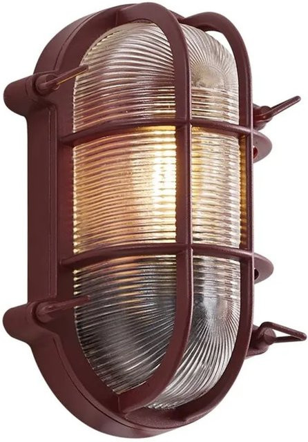 QAZQA Noutica Außenwandleuchte in Dunkelrot mit Glas und Aluminium, IP44 Up-Down Wandlampe für Garten und Terrasse, E27 Fassung - Bild 1
