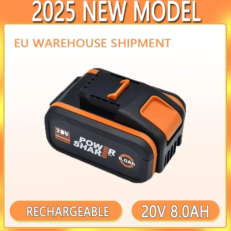 Worx Original 20V 8,0Ah Hochleistungs-Lithium-Akku für Elektroschrauber und Schlagbohrmaschinen - Bild 8