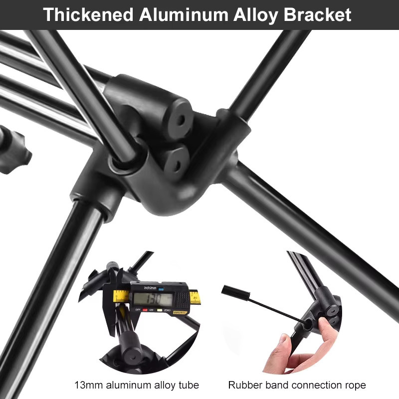 WESTTUNE Camping IGT Tisch aus Aluminiumlegierung, tragbarer Klapptisch für Outdoor, Grill und Picknick, Schwarz Matt - Bild 3