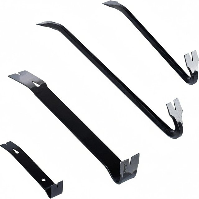Relaxdays Brecheisen aus Stahl in Schwarz, 4er Set, B/T/H: 45 x 2,5 x 2 cm - Bild 1