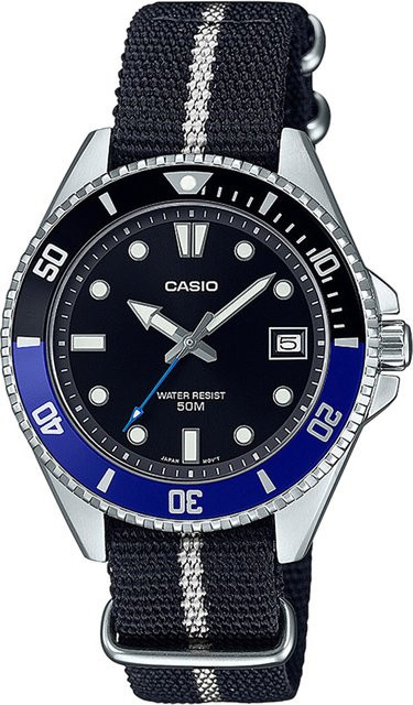 Casio Armbanduhr, Quarz, Edelstahl, 38 mm, Schwarz, Herren - Bild 1