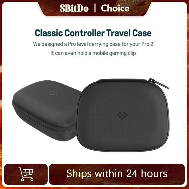 8Bitdo Tragbare Hardcover-Schutzhülle für 8BitDo Pro 2 Gamepad sowie PS5, PS4, Xbox One und Nintendo Switch Pro Controller in Schwarz - Bild 1
