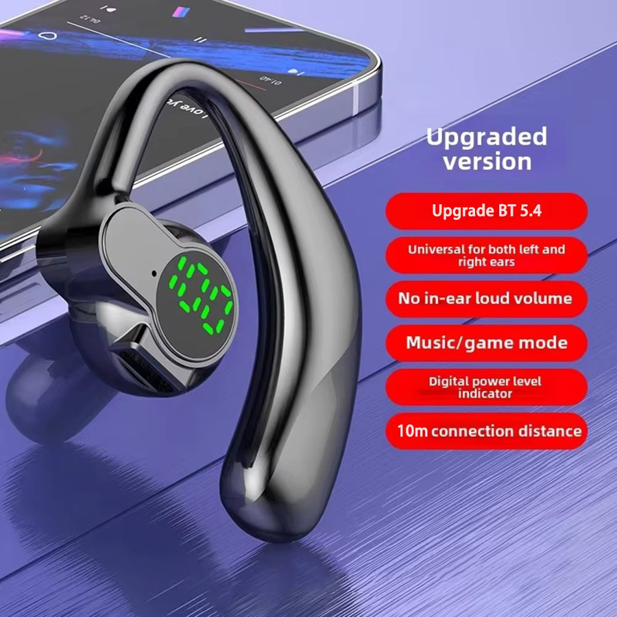 Ockcic Bluetooth In-Ear Kopfhörer mit Geräuschunterdrückung und Mikrofon, Kabelloses Business-Headset für LKW-Fahrer, Radfahrer und Freisprecheinrichtung, Schwarz - Bild 2
