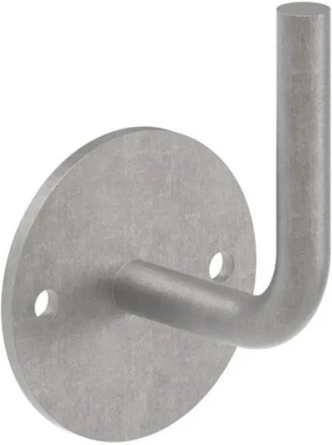 FeNau Handlaufträger aus Stahl in Silber, Ronde Ø 70 mm x 4 mm, Bügel Ø 12 mm, Wandabstand: 62 mm, zum Anschweißen - Bild 1