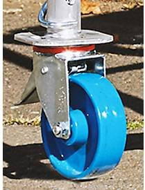 Krause Fahrrollenset für Arbeitsgerüste ClimTec in Silber und Blau, Ø 125 mm - Bild 2