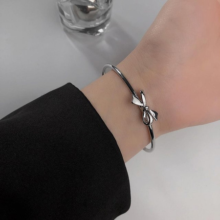 YIRAN Jewelry Manschettenarmband, Messing, Silber, Schleife, Damen