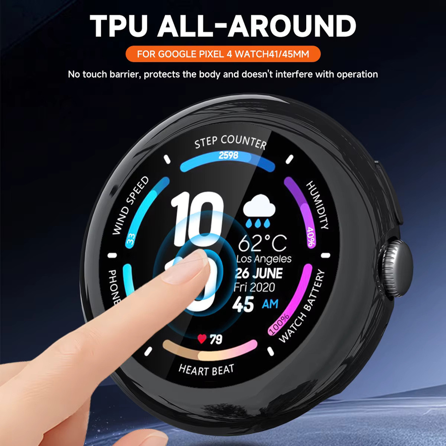Google Schutzhülle für Google Pixel Watch 4, TPU, Silber, Unisex - Bild 3