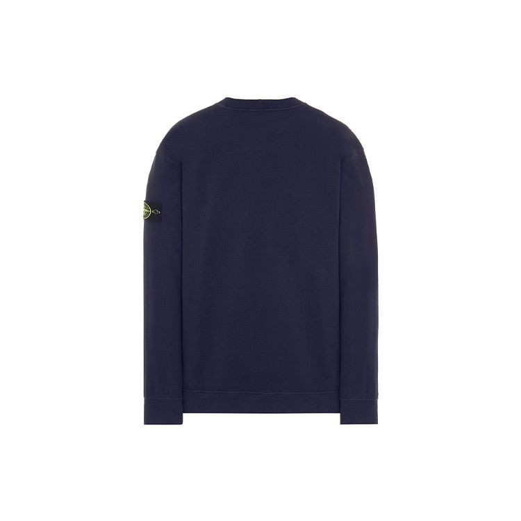 Stone Island Logo Rundhals-Sweatshirt, Marineblau, Herren - Bild 2