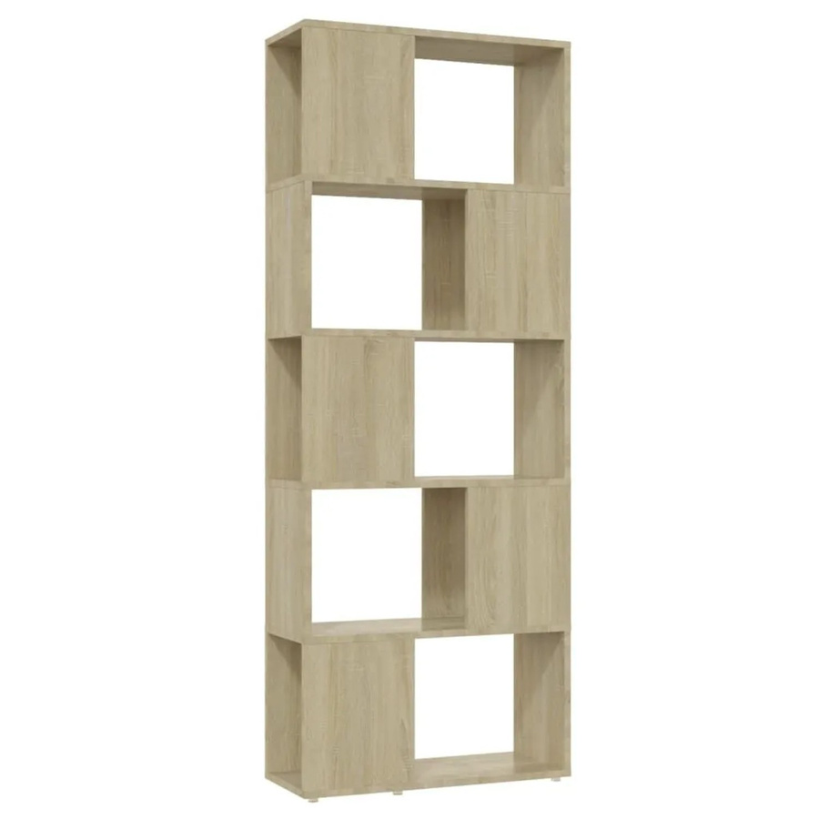 vidaXL Bücherregal Raumteiler Sonoma-Eiche, Breite: 60 cm, Tiefe: 24 cm, Höhe: 155 cm - Bild 2