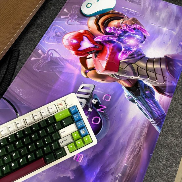 M-Metroid Prime 4 Beyond Mouse Pad XXL Gamer Deskmat mit HD Art Design, Schwarz/Mehrfarbig, B/T: 90 x 40 cm - Bild 1