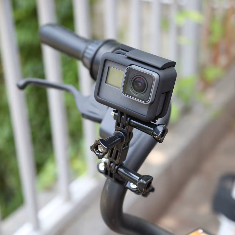 Autoeye Fahrradhalterung Schwarz für GoPro Hero 13 12 11 SJCAM SJ4000 und Xiaomi Yi 4K Klemme für Fahrradlenker und Sattelstütze - Bild 4