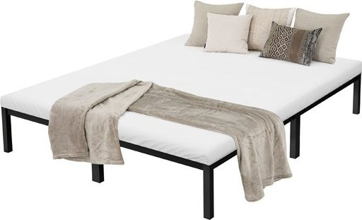 ML-Design Doppelbett aus Metall mit Lattenrost in Schwarz B/T/H: 160 x 200 x 31 cm - Bild 1