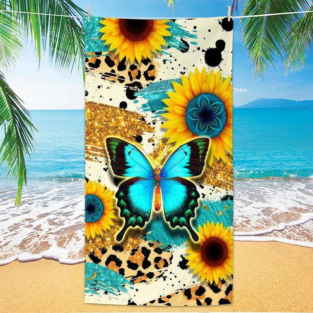 Schnelltrocknendes Böhmisches Strandtuch von JMG Household Supplies, weiches Mikrofaser-Badetuch für Pool und Strand, Mehrfarbig, Breite: 70 cm, Länge: 140 cm - Bild 1