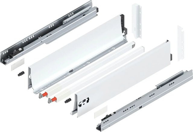 Blum D-Reling K Tandembox antaro Vollauszug Seidenweiß 550 mm 1 Paar - Bild 1