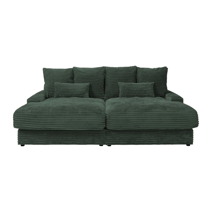 Calazo Sofa in Piniengrün aus Samtstoff ohne Schlafmöglichkeit Breite: 232 cm - Bild 2