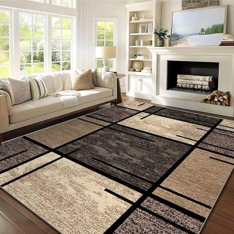 VIKAMA Luxus-Kristallsamt-Teppich in Multicolour für dein Wohnzimmer, B/T: 120 x 80 cm - Bild 3