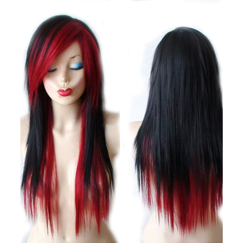 HAIRJOY Ombre-Perücke, Damen, lang, gerade, geschichtet, mit Pony - Bild 1
