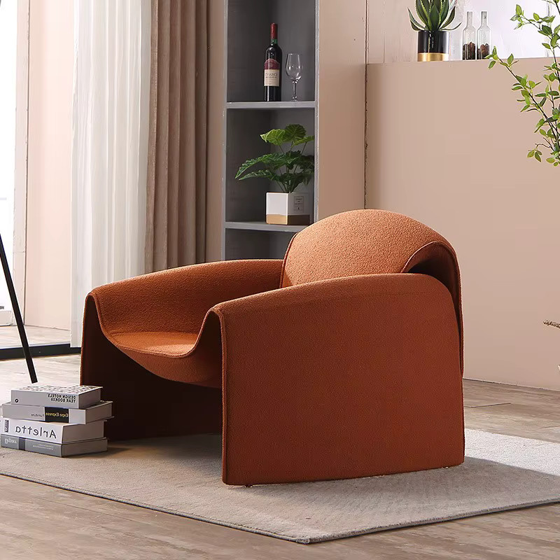 UOSU MOMO Krabbenstuhl Designer Lounge Sessel in Beige oder Orange mit Armlehnen - Bild 2