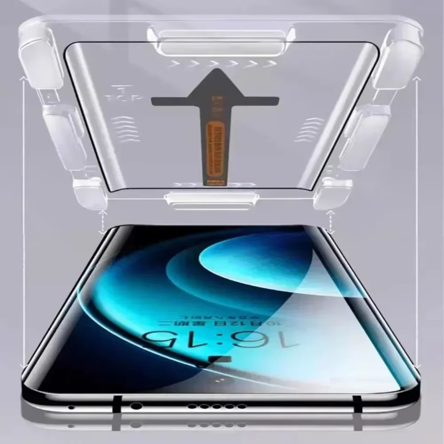 Displayschutzfolie aus gehärtetem Glas für Honor X8, X8a, X8b, X9, X9a, X9b, X9c, X8D, X9D mit automatischem Installationswerkzeug, transparent - Bild 3